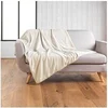 Image de Plaid bouclette unie Wooly Naturel 180x220