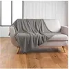 Image de Plaid bouclette unie Wooly Gris 180x220