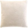 Image de Housse de Coussin en Velours "Circles" 40x40cm Naturel