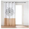 Image de Rideau à Oillets en Gaze de Coton "Oasia" 140x240cm Blanc & Camel