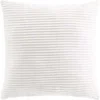 Image de Coussin Déco en Velours Côtelé "Nils" 45x45cm Blanc