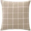Image de Coussin déco Everest Coton Polyester 45x45cm Sable - Motifs carreaux, déhoussable