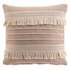 Image de Coussin Déco à Franges "Cirrus" 45x45cm Naturel
