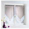 Image de Paire de Voilages Blanche/Grise 2x60x120