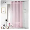 Image de Panneau a oeillets 140 x 280 cm etamine crash telma Rose