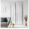 Image de Paire droite passe tringle 2 x 70 x 200 cm voile sable candide Blanc