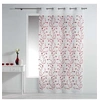 Image de Panneau a oeillets 140 x 240 cm voile sable brode petite fleur Blanc/Rouge