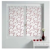 Image de Paire voilages 2 x petite fleur - 2 x 60 x 90 / blanc et rouge