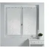 Image de Paire voilages 2 x petite fleur - 2 x 60 x 90 / blanc et blanc