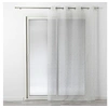 Image de Voilage à oeillets 140 x 240 cm luminette fils metallises dixie Blanc/argent