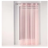 Image de Voilage à oeillets 140 x 240 cm voile sablé + strass Satinela Rose Douceur d'Intérieur