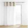 Image de Voilage a oeillets 140 x 240 cm voile sablé + pompon Sundore