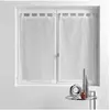 Image de Paire droite passants 2 x 60 x 120 cm voile sablé brodé Olympia Blanc