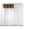 Image de Rideau Voilage à Oillets "Evie" 140x240cm Choco