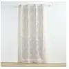 Image de Rideau Voilage à Oillets Brodés "Berry" 140x240cm Taupe
