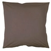 Image de Taie d'oreiller volant plat 63 x 63 cm uni 57 fils lina + point bourdon Noisette
