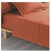 Image de Drap plat 1 pers 180x290 cm percale uni 78 fils percaline +p. bourdon Terracotta