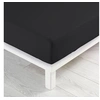 Image de Drap housse 1 personne 90 x 190 cm jersey uni jersy Charbon