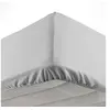 Image de Drap housse 90 x 190 cm bonnet 30 cm Microfibre Oscar Gris Clair