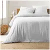 Image de Parure de lit double gaze de coton blanc Angelia 240x220
