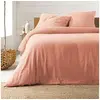 Image de Parure de lit gaze de coton rose Angelia 240x220