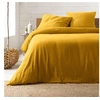 Image de Parure de lit gaze de coton jaune Angelia 240x220