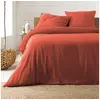 Image de Parure de lit gaze de coton rouge Angelia 260x240