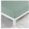 Image de Drap housse coton lavé Linette Sauge 140x190 cm