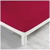 Image de Drap housse Biolina en coton biologique bordeaux bonnet 30 cm 180x200