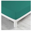 Image de Drap housse Biolina en coton biologique émeraude bonnet 30 cm 180x200