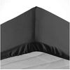 Image de Drap housse noir 180x200 cm coton - douceur dinterieur