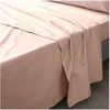 Image de Drap plat 1 personne 180x290 cm - Percale 100% coton Nude