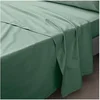 Image de Drap plat 1 personne 180x290 cm - Percale 100% coton Tilleul