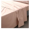 Image de Drap plat 2 personnes 240x300 cm - Percale 100% coton Nude