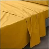 Image de Drap plat 2 personnes 240x300 cm - Percale 100% coton Jaune