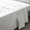 Image de Drap plat 2 personnes 240x300 cm - Percale 100% coton Blanc
