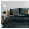 Image de parure de lit 3 pièces 240 x 220 cm velours uni velina anthracite