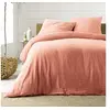 Image de Parure de lit gaze de coton rose Angelia 140x200