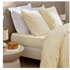 Image de Drap housse 160x200 coton lavé ivoire Linella