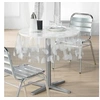 Image de Decorline 1710323 nappe cristal imprimé feuille blanc 140 cm