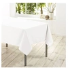 Image de Nappe rectangle 140 x 200 cm polyester uni essentiel Blanc