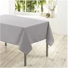 Image de Nappe rectangle 140 x 250 cm polyester uni essentiel Gris