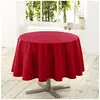 Image de Nappe ronde (0) 180 cm polyester uni essentiel Rouge