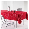 Image de Nappe en polyester Argent Bully rouge 150 x 240 cm