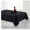 Image de Nappe rectangle 150 x 240 cm shantung imprime safina Noir/Or