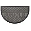 Image de Tapis d'Entrée Demi-Lune "Bonjour" 45x75 cm Gris