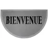 Image de Tapis d'Entrée Demi-Lune "Maison" 45x75cm Gris & Noir