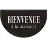 Image de Tapis d'Entrée Demi-Lune "Maison" 45x75cm Noir & Gris
