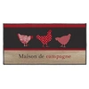 Image de tapis deco rectangle 57 x 115 cm imprime maison de campagne