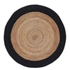 Image de Tapis Rond Déco en Jute "Salem" 90cm Noir